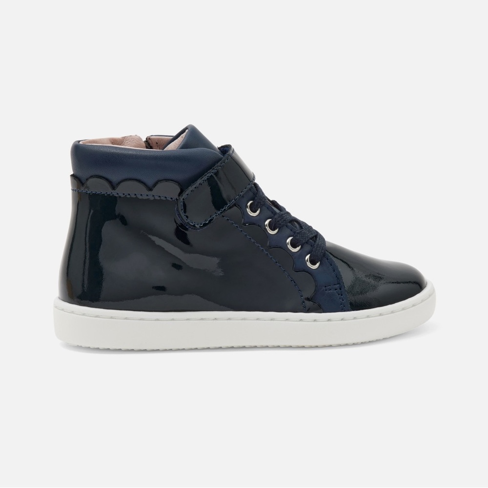Jacadi Girl High-Top Tennis Shoes Size 31 Navy Blue